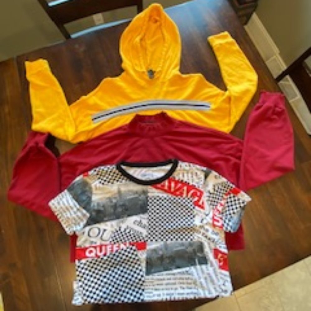 SHEIN/FOREVER 21/ON FIRE CROP TOP BUNDLE (3)